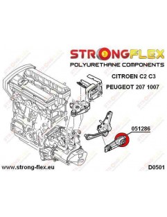 Rear lower engine mount insert