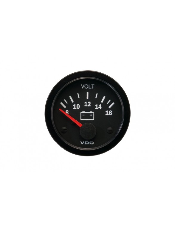 VDO voltmeter 12V (8-16V) - 52mm