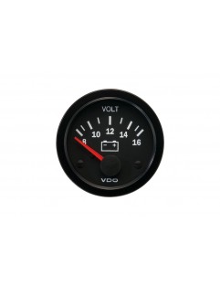 VDO voltmeter 12V (8-16V) - 52mm