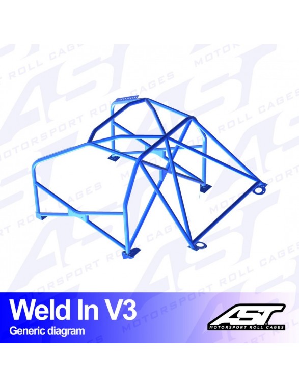 MAZDA MX-3 (EC) 3-dörrars Coupe Roll Cage Svetsad i V3