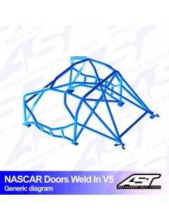 NISSAN Silvia roll cage (S15) 2-door Coupe welded in V5 NASCAR-door