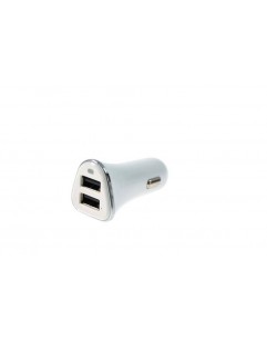 Car charger 12-24V 2xUSB 2.4A White Type 1