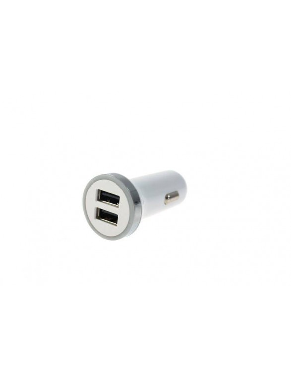 Car charger 12-24V 2xUSB 2.4A White Type 2