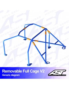 VW Beetle  Mk1  Roll Cage 2 Door Hatchback Avtagbar Full Roll V2