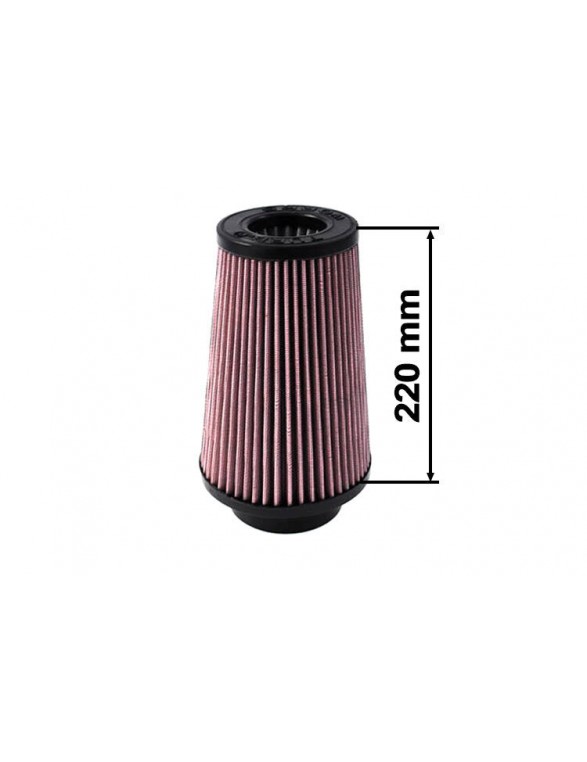 Conical filter TURBOWORKS H: 220mm OPEN: 60-77mm Purple