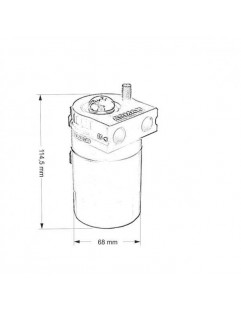 Oil catch tank 0.3L 10mm / 15mm Epman PRO Black