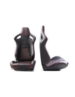 RACER Black Leather sports seat