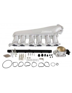 Toyota Lexus 2JZ-GTE inlet manifold with a fuel rail and a 90mm throttle