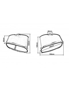 Końcówka tłumika 150x85mm wejście 66mm BMW X5