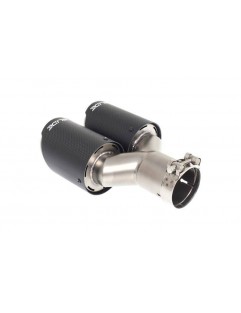 Double tip Muffler 101mm 76mm slide input