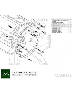 Gearkasse adapter Honda K K20 K24 -BMW M50 M52 M54 M57 M57N M57N2 S50 S52 S54 ZF310 ZF320 GS5-39DZ