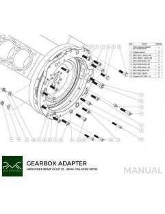 Adapter skrzyni biegów Mercedes-Benz V6 M112 V8 M113 - Manual BMW (M57N2 / N54)