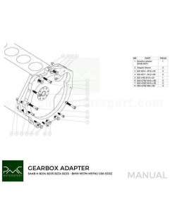 Adapter skrzyni biegów Saab H B204 B205 B234 B235 - Manual BMW (M57N2) RWD