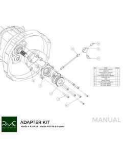 Koło zamachowe do konwersji Honda K K20 K24 - Mazda RX-8 6-biegów - 240mm / 9.45" (F)