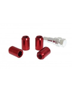 Nuts M12x1.25 Steel 32mm Red Crossing Cone Security