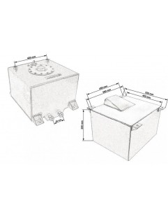 Aluminum tank Turboworks 60L with sensor