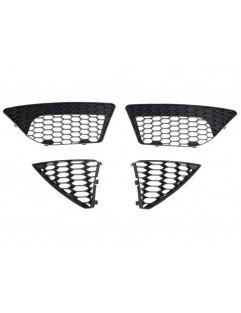 Forkofanger + Grill Krom-Sort Audi A4 B8 13-16 RS4 Style