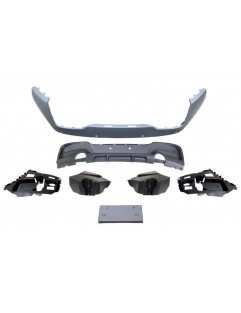 Rear Bumper BMW F20 F21 11- M Performance Style (2 Single Tips)