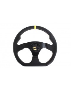 Steering wheel SLIDE 350mm Offset: 25mm Yellow leather