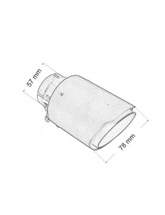 End of the silencer 80mm input 57mm Carbon