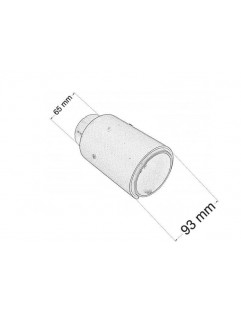 End of the silencer 89mm input 65mm Carbon