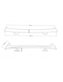 Aileron Spoiler Universal 116x12.5x7 Sort