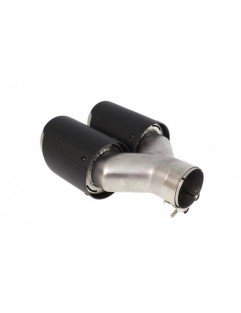 Double tip 2x101mm Muffler 65mm Carbon L