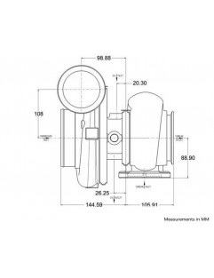 Turbine Hot Side AR 1.44 Garrett GTX4202R