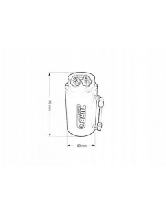  Öljysäiliö 0,7L 15mm TurboWorks Silver