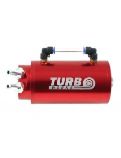 Oil catch tank 0.7L 20mm TurboWorks Red