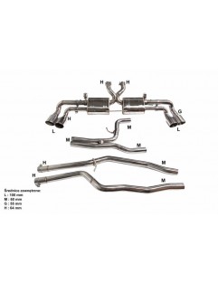 Active exhaust system CatBack Porsche Cayenne 958.2 3.0T / 3.6T 15-17