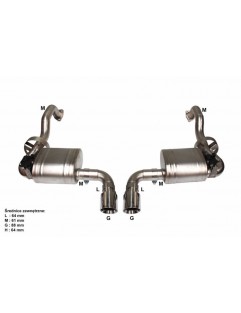 Active exhaust system CatBack Porsche Cayman / Boxster 987.2 2.7 / 2.9 / 3.4 08-12