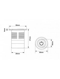 Włącznik 304SS 10A 22mm ON-OFF Blue