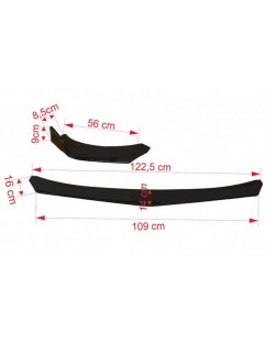 Universal front bumper splitter 3pcs. Carbon Look