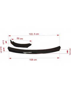 Universal front bumper splitter 3pcs. Carbon Look