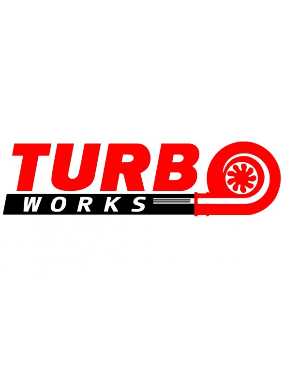 TurboWorks rött och svart klistermärke