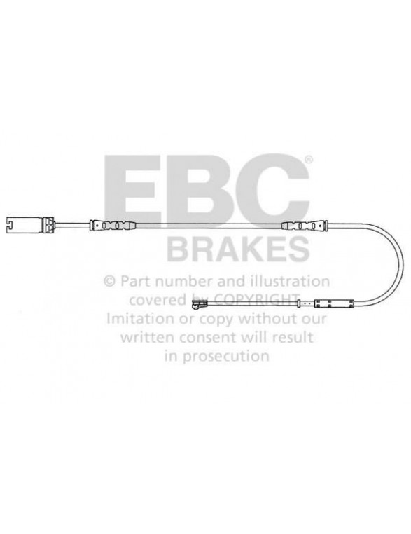 EFA136 - Czujnik zużycia klocków hamulcowych EBC Brakes BMW | 1 Series (E81)(116) | 1 Series (E81)(118) | 1 Series (E81)(120) 