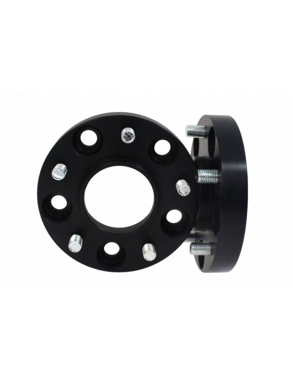 Black Bolted Spacers 25mm 63.3mm 4x108