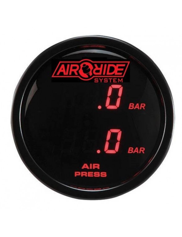 Electronic pressure gauge DUAL BLACK ARS - RED