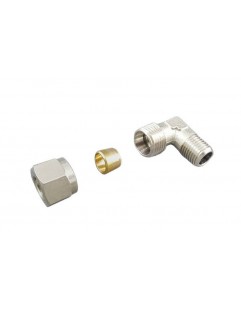 ZŁĄCZKA do MIEDZI / ALUMINIUM 10mm - 1/4" kątowa