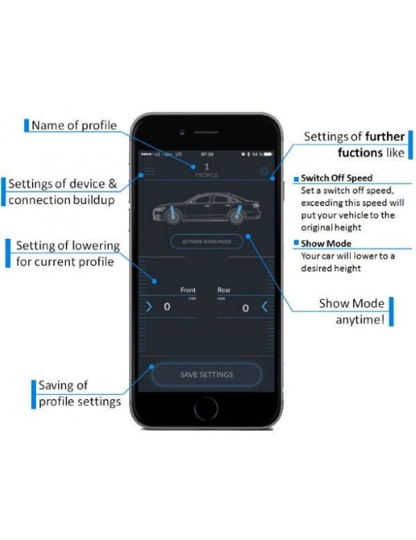 A module for controlling the serial Audi suspension