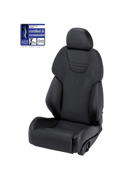 Fotel Sportowy RECARO AM19 Style XL TOPLINE Dinamica Black / Leather Black