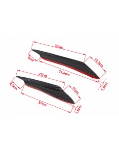 Universal front bumper side skirts 4 pcs