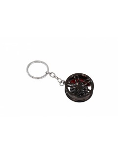 Rim keychain with a Titanium clamp