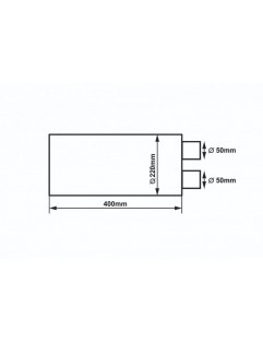 Center silencer 50mm RM