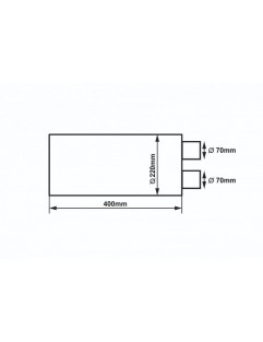 Center silencer 70mm RM