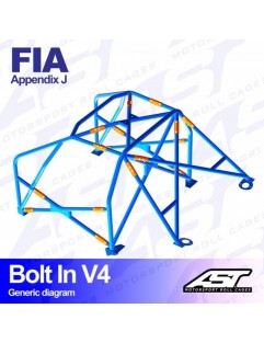 Roll cage ALFA ROMEO 147 (Tipo 937) 3-door Hatchback bolted to V4