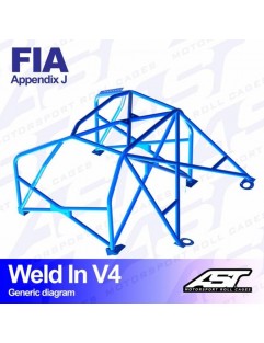 AUDI 100/200 (C3 Type44) 4-door Sedan Quattro roll cage welded in V4