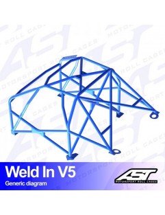 AUDI A3 / S3 (8L) Roll Cage 3 Door Hatchback FWD Svejset på V5