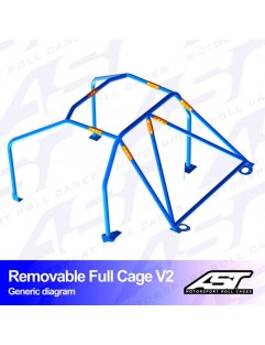 AUDI A3 / S3 (8V) Roll Cage 4 Door Sedan Quattro Aftageligt Full Roll Cage V2